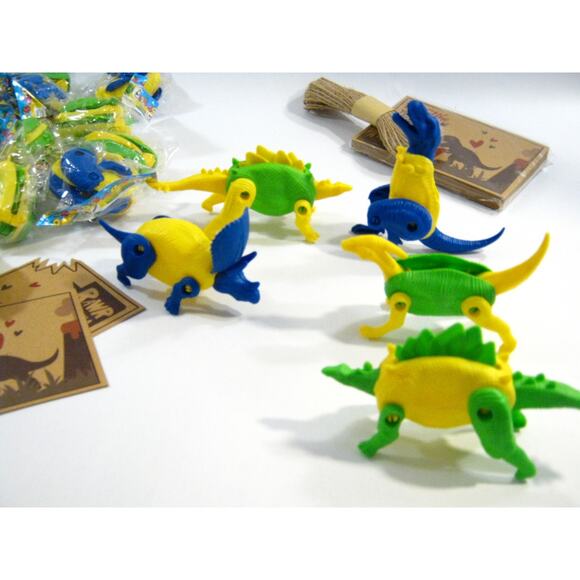 36pc Kids Valentines Day Cards Plastic Dinosaur Church Party Classroom Exchange - Picture 4 of 6